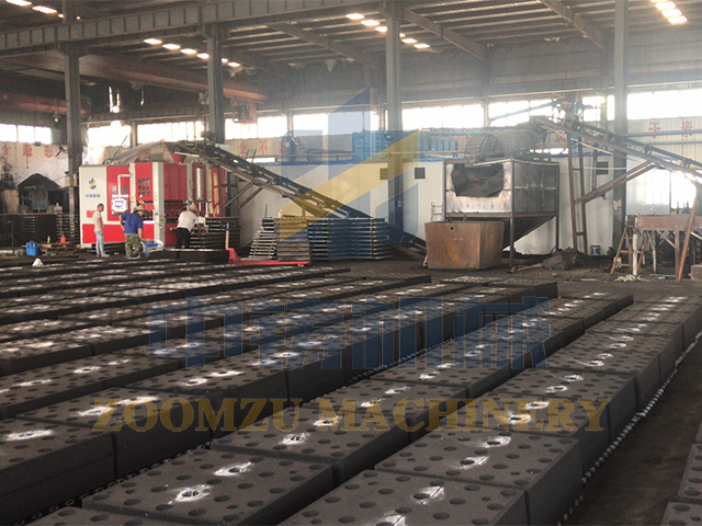 Automatic green sand casting molding machine and trolley line-zoomzu
